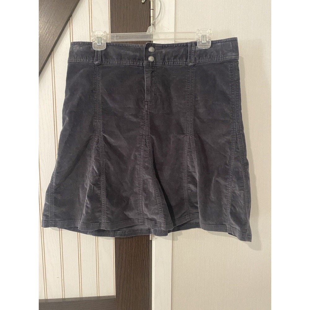 Athleta Blue Gray Corduroy A-Line Mini Skirt Womens Size 4 Style 708526